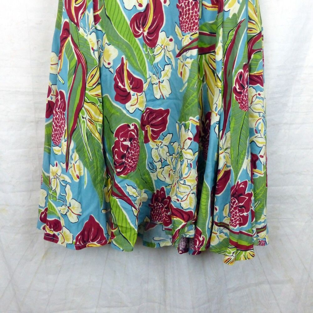 Trashy Diva Trixie Dress Womens S Hawaiian Tropical Floral Halter Retro Pinup - Picture 5 of 13